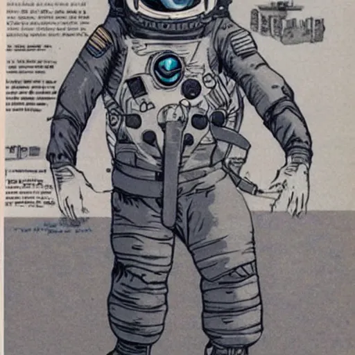 Image similar to A Cosmonaut from the Year 2300