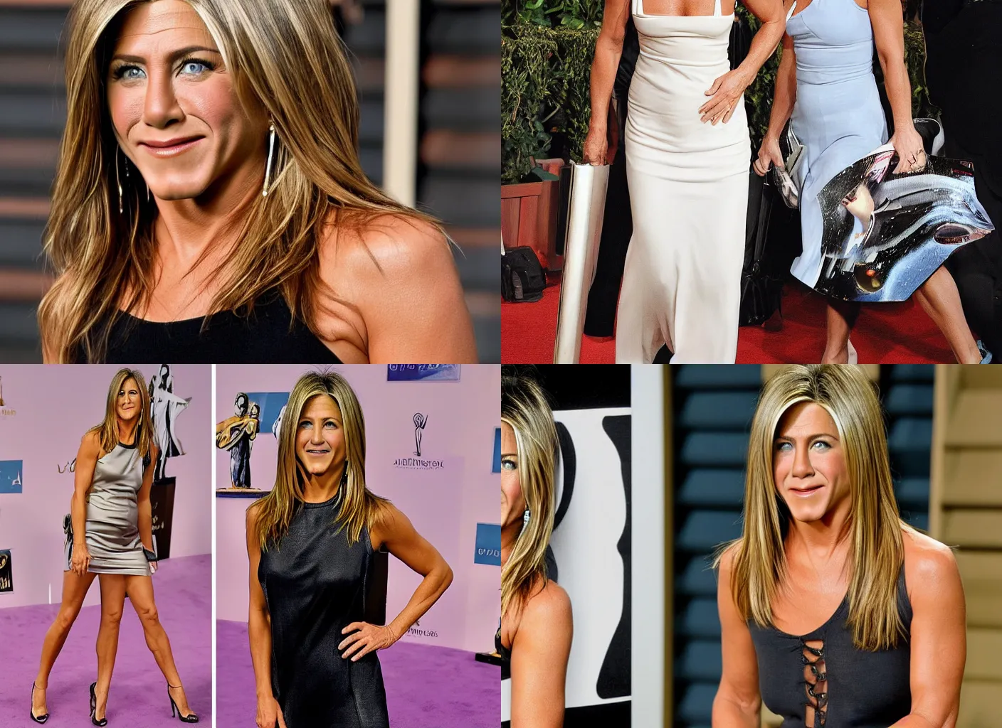 Prompt: jennifer aniston wearing her duel disk