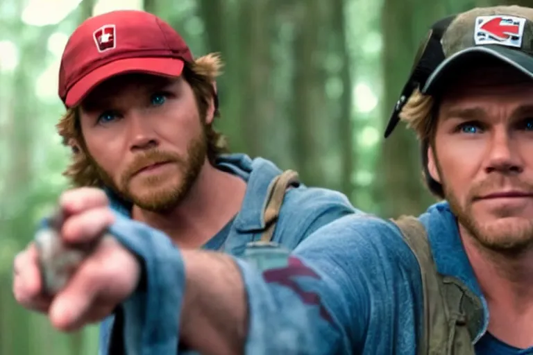 Prompt: live action film still of ( christ pratt ) as ash ketchum in the new sci - fi movie