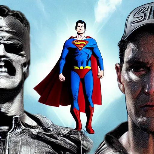 Image similar to superman in the walking dead 4 k detailed super realistic