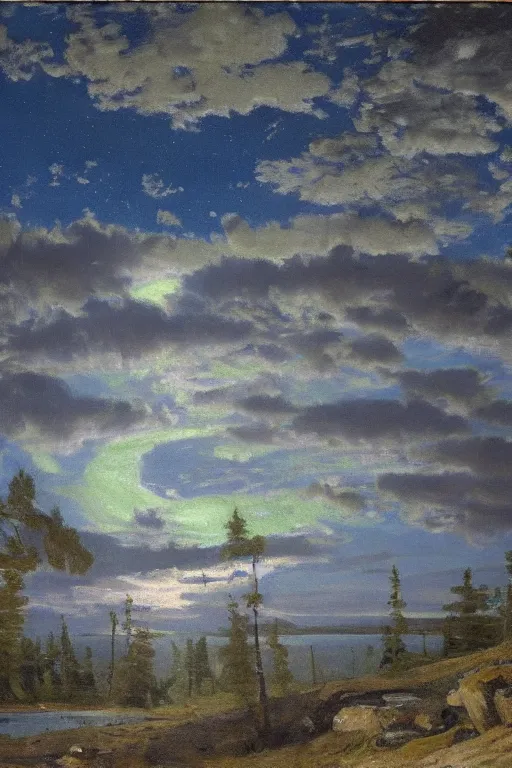 Image similar to landscape portrait of the throneroom of the minnesota timberwolves, 1 8 8 9, in full military decoration, midnight blue, aurora green, lake blue, moonlight grey, oil on canvas by william sidney mount, trending on artstation