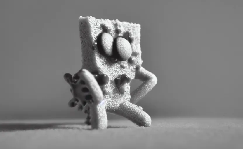 Image similar to SpongeBob, bikini bottom, photo quality, trending on art station, blur, unfocus, monochrome, 35mm