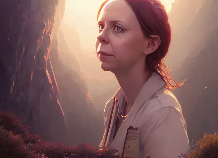 Image similar to highly detailed portrait of holly flax, stephen bliss, unreal engine, fantasy art by greg rutkowski, loish, rhads, ferdinand knab, makoto shinkai and lois van baarle, ilya kuvshinov, rossdraws, tom bagshaw, global illumination, radiant light, detailed and intricate environment