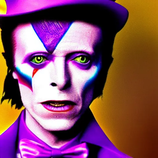 Image similar to David Bowie as Willy Wonka stunning awe inspiring 8k hdr