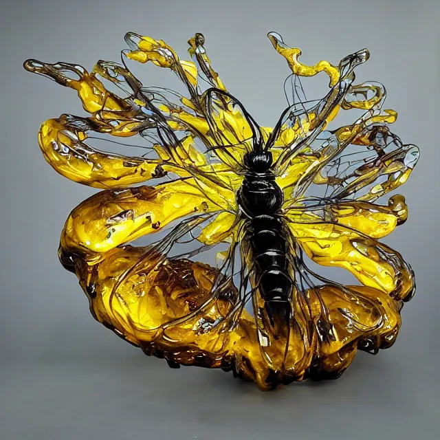 Image similar to giantinspired chrotranslucent sculpted sculptures artofspiders, ethereal hivespiders sculpture recreated glossy molten venom, stunning etherspiders sculpt tabletop crystal molten sublime, ethereal floral transparent venom sculptures lucislime, stunning resin galaxlatex bee ruto gummy adopt, edison ✨expired stunning latex bumblebee venom {}, glazed venom exoplancertainly gorgeous sculpture latex, chrylatex exoplanbee 真fda stunning orca