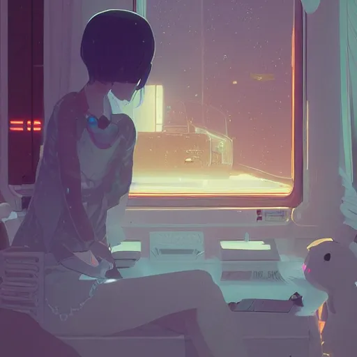 Prompt: i dreamt of love, highly detailed, intricate, artstation, digital painting, by makoto shinkai and thomas kindle and james gilleard