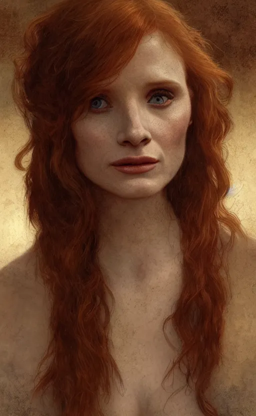 Prompt: Bryce Dallas Howard , Jessica Chastain, traditional corsican, intricate, highly detailed, artstation, illustration, jurgens, rutkowski, bouguereau, pastoral, rural, georgic