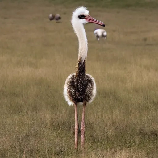 Image similar to HD photo of an ostrich with normal human arms.