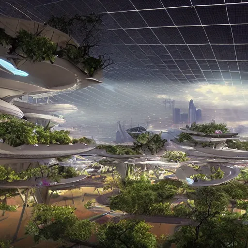 Prompt: photo of a futuristic solarpunk utopia