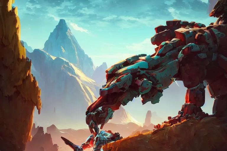 Image similar to tremortusk machine mecha animal beast robot of horizon forbidden west horizon zero dawn bioluminiscence, behance hd by jesper ejsing, by rhads, makoto shinkai and lois van baarle, ilya kuvshinov, rossdraws global illumination