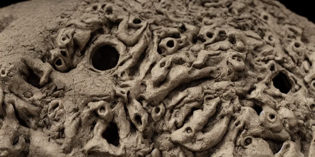 Image similar to the end of the universe, clay model, practical effects, detailed close-up shot