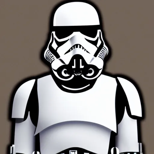 Image similar to a nice vector sticker of a star-wars-storm-trooper