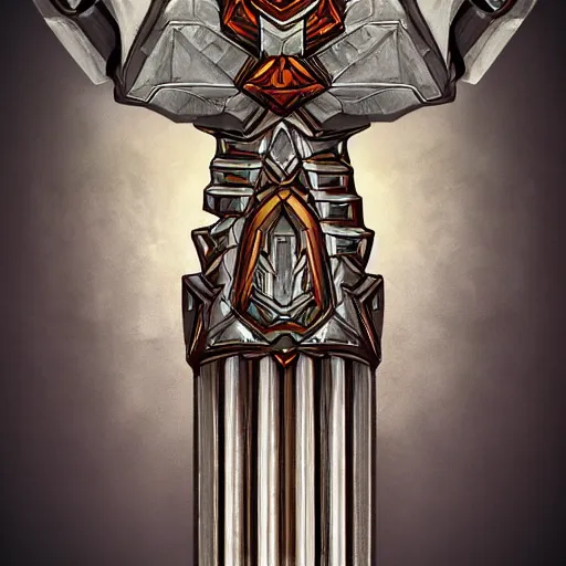 Prompt: concept art of warrior crystal sword, front view, perfect symmetry, rpg, digital art, d & d, digital painting, intricate details, ultra realistic, volumetric lighting, warm colors advance, cell shading