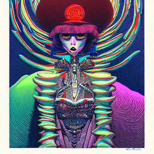 Image similar to original jean giraud digital art painting pastel goth aesthetic, creepy kawaii, highly detailed, highly intricate, tom whalen