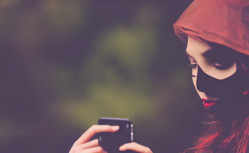 Image similar to a spider witch taking a selfie photo, detailed. artstation. 2 5 mm f / 1. 7 asph lens. ultra realistic