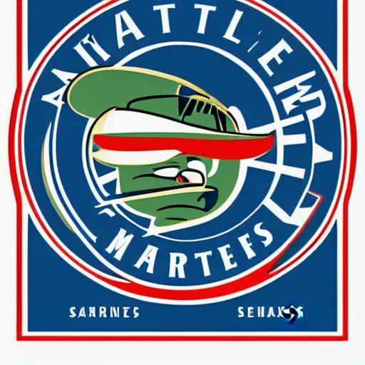 Image similar to seattle mariners logo, by dr, seuss