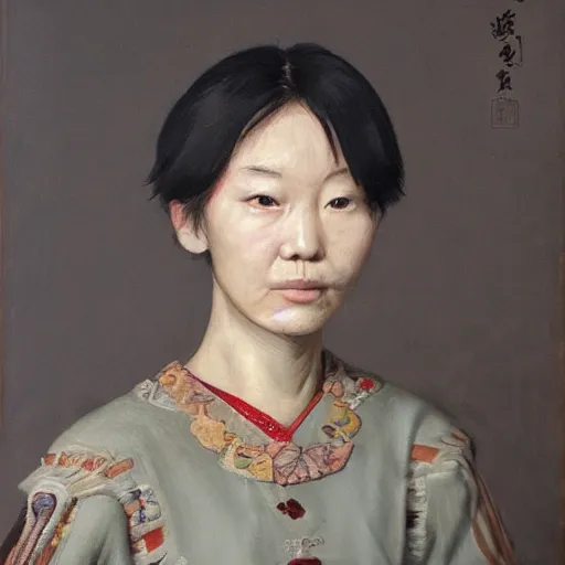 Prompt: a portrait of a character by feng zhu