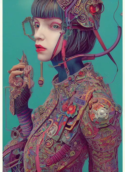 Prompt: cool girl :: by Martine Johanna and Simon Stålenhag and Chie Yoshii and Casey Weldon and Guillermo del toro :: ornate, dynamic, particulate, rich colors, intricate, elegant, highly detailed, centered, artstation, smooth, sharp focus, octane render, 3d