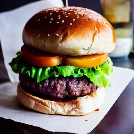 Image similar to The McSalt. The new burger that only has a lot of salt between the buns and nothing else. Professional food photo