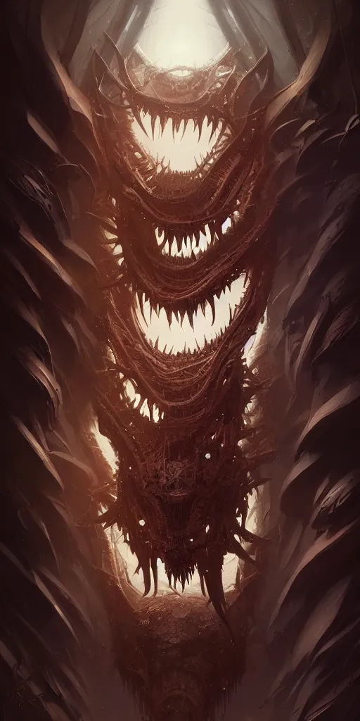 Image similar to professional concept art portrait of a terrifying! mechanical predatory! fractal! species in a dark room by artgerm and greg rutkowski. an intricate, elegant, highly detailed digital painting, concept art, smooth, sharp focus, illustration, in the style of cam sykes.