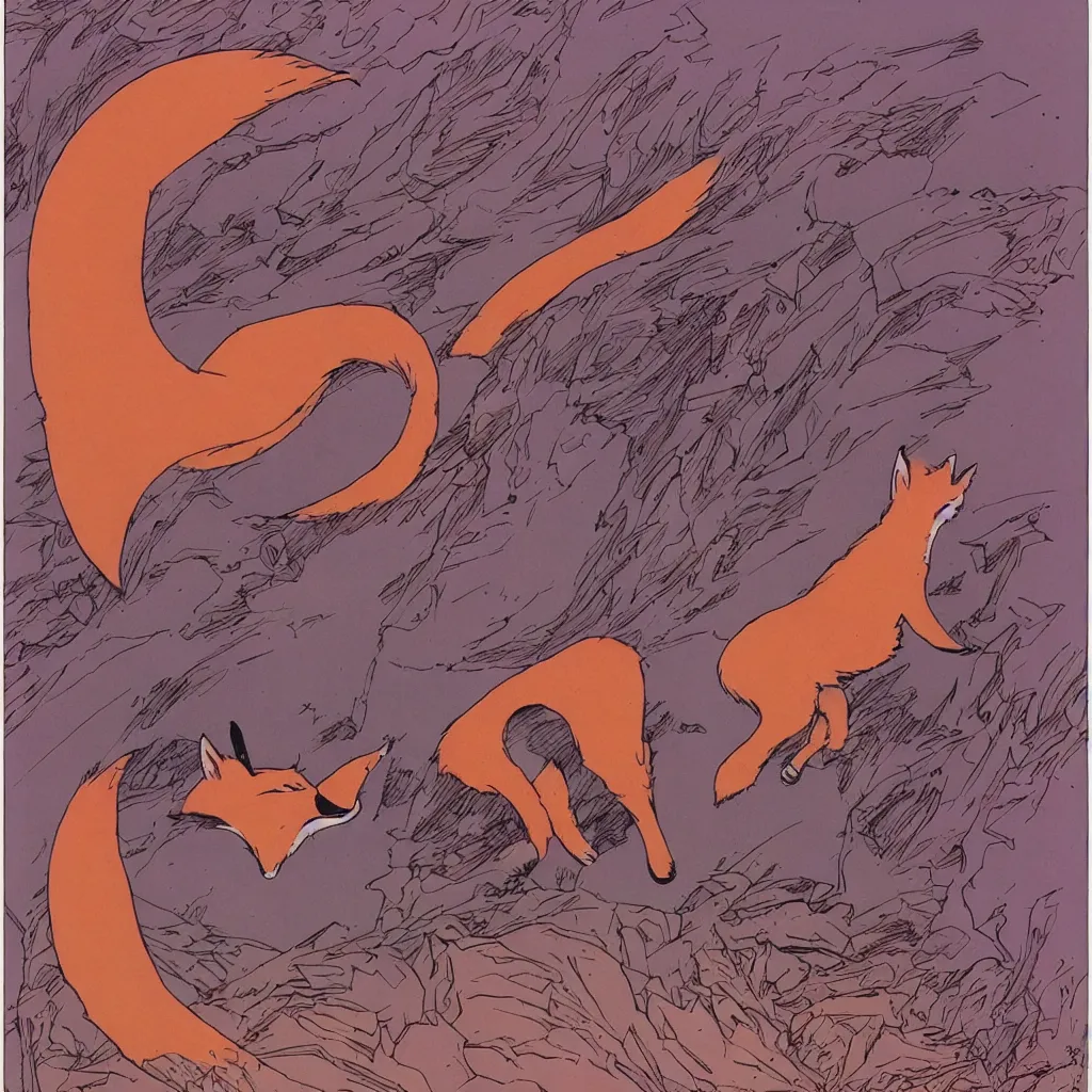 Image similar to fox face by moebius