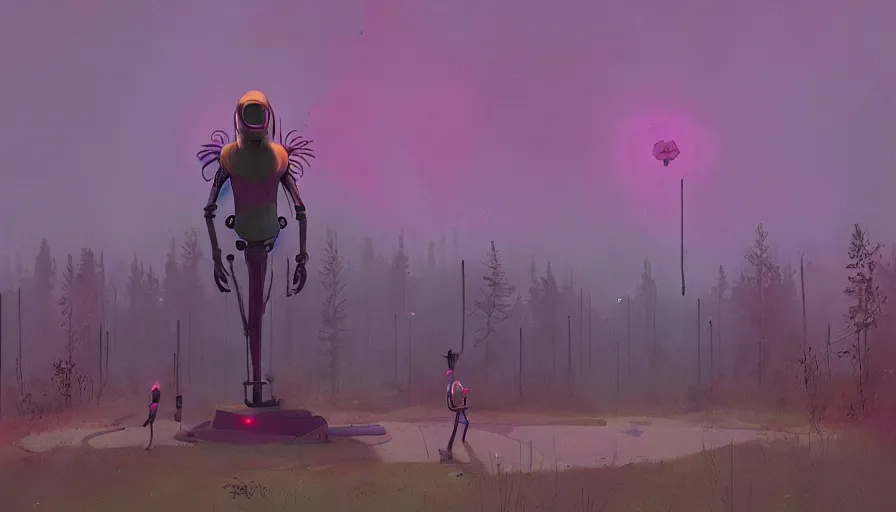 Prompt: effy stonem alien, simon stalenhag