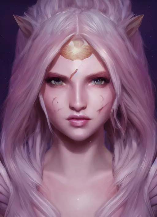 Image similar to lux, from league of legends, au naturel, hyper detailed, blondie, digital art, trending in artstation, cinematic lighting, studio quality, smooth render, fluorescent skin, unreal engine 5 rendered, octane rendered, art style by klimt and nixeu and ian sprigger and wlop and krenz cushart