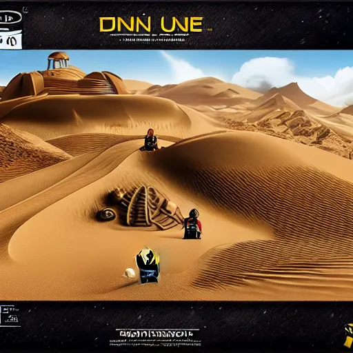 Image similar to dune lego set, photorealistic, 4 k, 8 k, ultra detailed