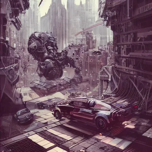 Image similar to !dream hyperrealistic photography of a machine entering Batman as a host in the style of Jin Kagetsu, James Jean and wlop, highly detailed, sharp focus, rich deep colors, intricate concept art, digital painting, ambient lighting, 4k, artstation