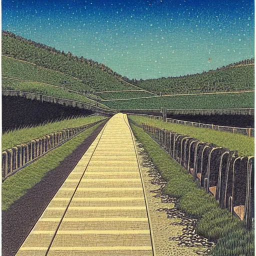 Image similar to The road to nowhere, by Hasui Kawase