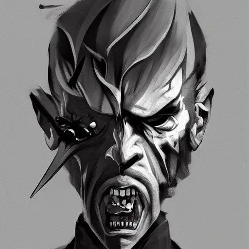 Prompt: old angry man, dishonored art style