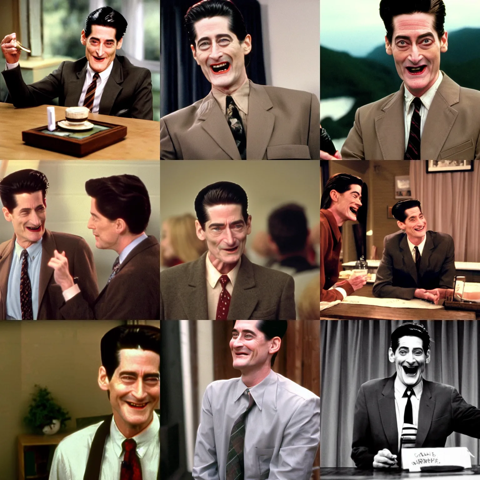 Prompt: Twin Peaks Dale Cooper telling a joke