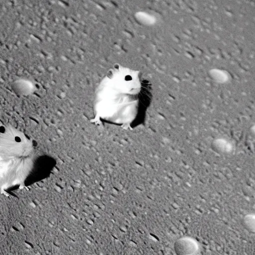 Image similar to hamsters on the moon