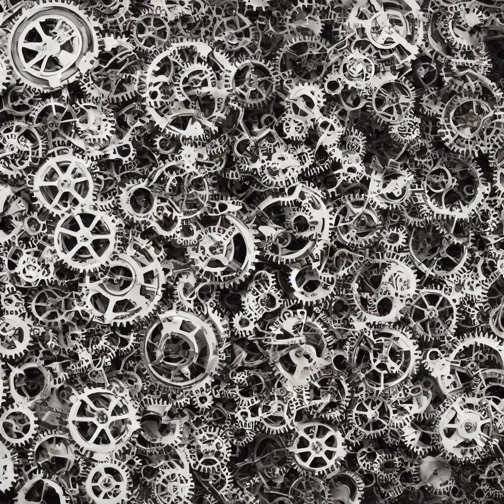 Image similar to dream a man made of gears