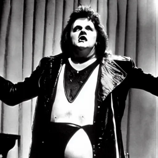 Image similar to meatloaf in rocky horror picture show