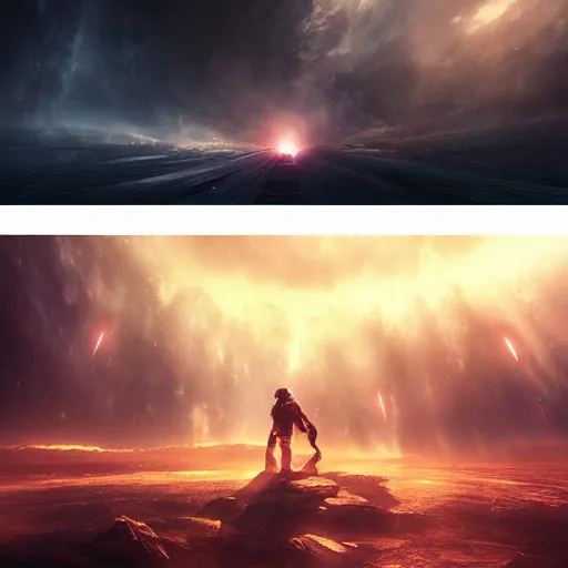 Image similar to the end of the universe, dramatic lighting, cinematic scene, trending on artstation