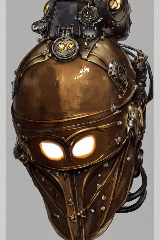 Image similar to steampunk helmet fantasy art mask robot ninja stylized digital illustration sharp focus, elegant intricate digital painting artstation concept art global illumination ray tracing advanced technology chaykin howard and campionpascale and cooke darwyn and davis jack