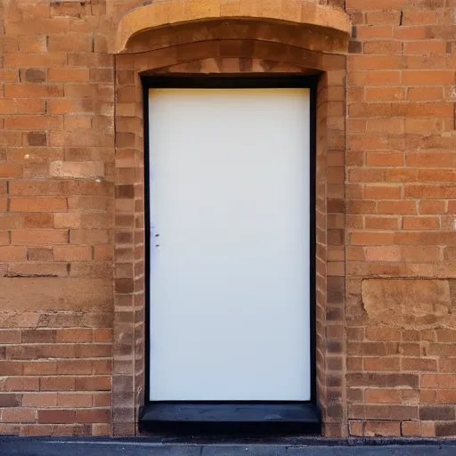 Image similar to the door to an apartment as seen from outside, realistic, lighting