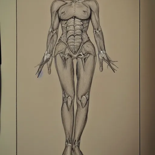 Prompt: anatomical drawing of a sexy anime girl