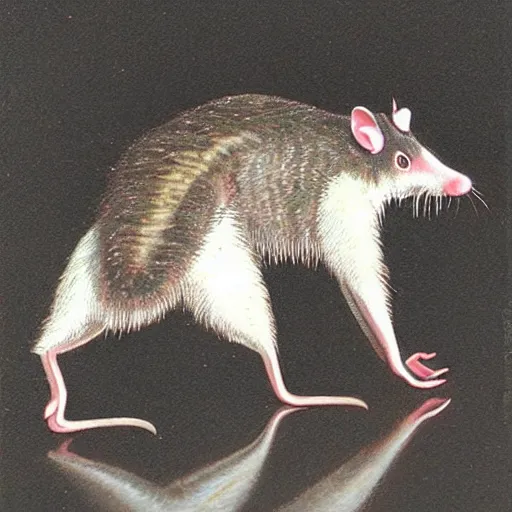 Prompt: a realistic opossum dancing