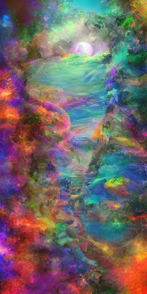 Image similar to Dream world, digital art