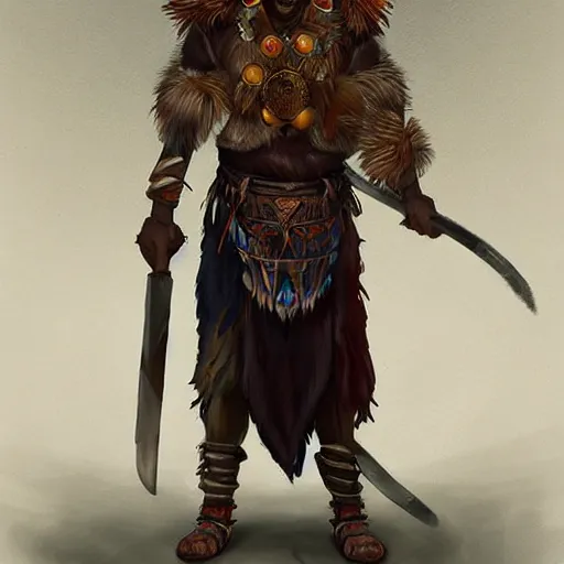 Prompt: male shaman warrior, artstation