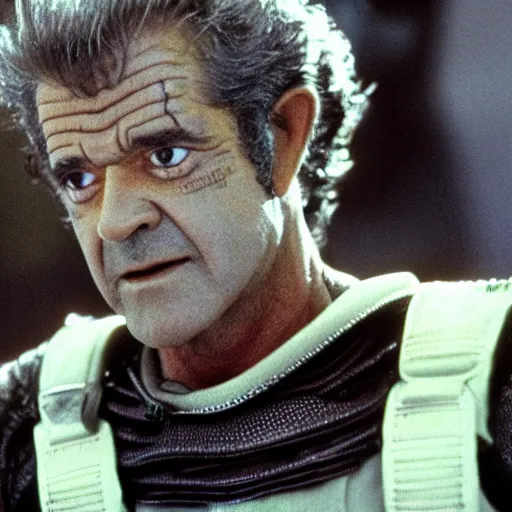 Prompt: alien version of mel gibson