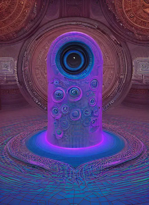 Prompt: a highly detailed vfx landscape of recursive speakers forming a 3 d head. 🔊 head. colorful amplitude and frequency wave visualisation. iridescent metamorphic synaesthesia. ornate, hyperrealistic, octane render, chiaroscuro, inspired by greg rutkowski, android jones, beeple, shaun tan, frostbite 3 rendered