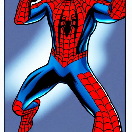 Image similar to spider - man drawn by quinton hoover,