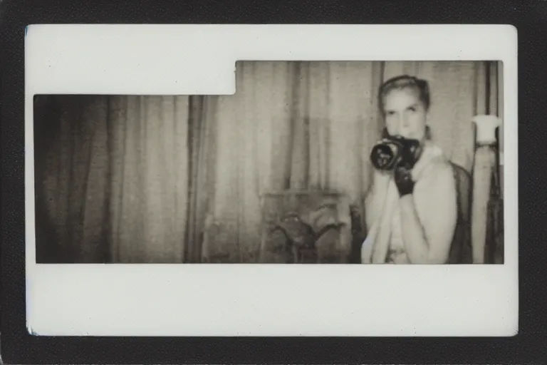 Prompt: an old polaroid from a young woman from the 6 0 ’ s