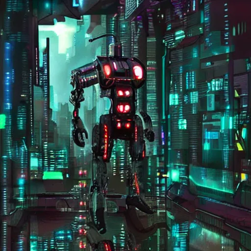 Image similar to cyberpunk mechanoid