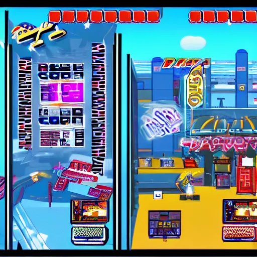 Prompt: screenshots of daytona isa arcade game