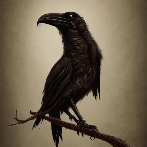 evil raven drawing