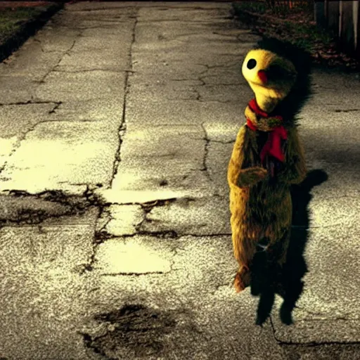 Prompt: flat eric taking a walk in silent hill